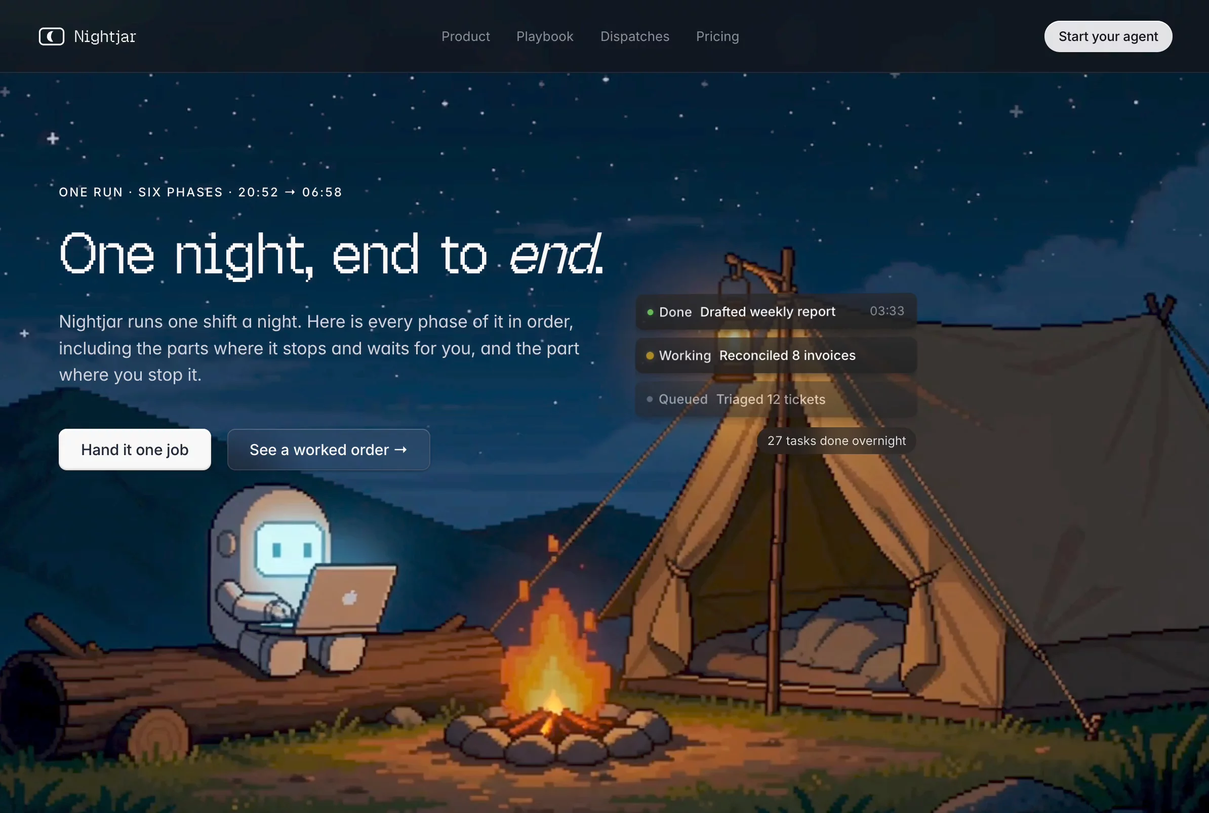 Lights Out Agent — Free SaaS Framer Template preview