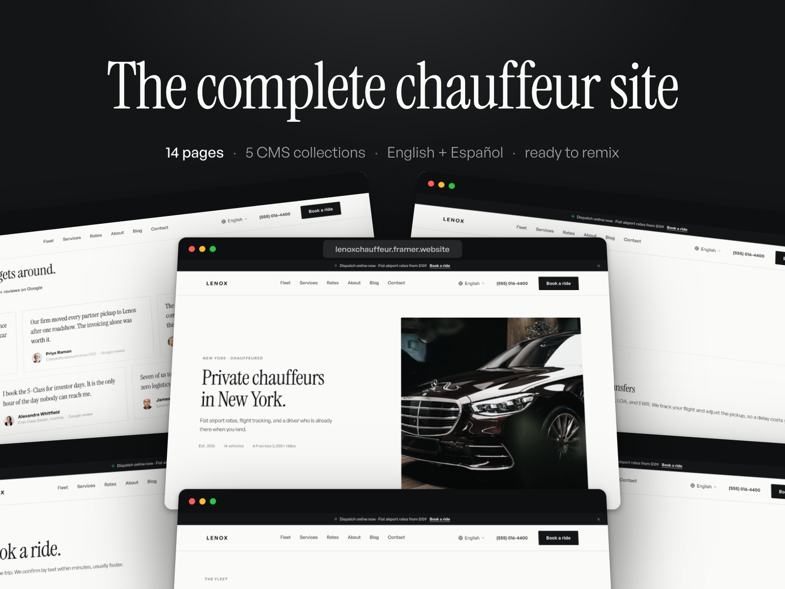 Limousine: Free Agency Website Template by Khushal Dewra (KDX Studios) — Free Agency Framer Template preview