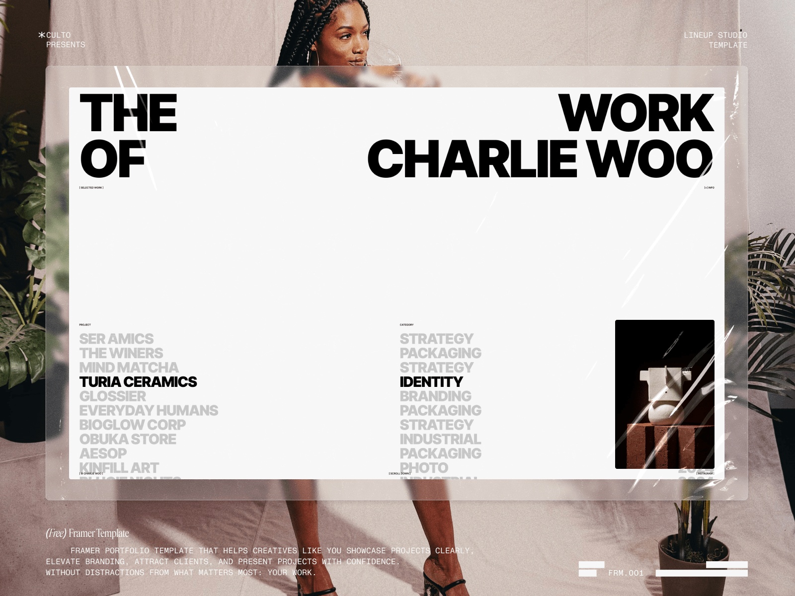 Lineup Std. — Free Portfolio Framer Template preview