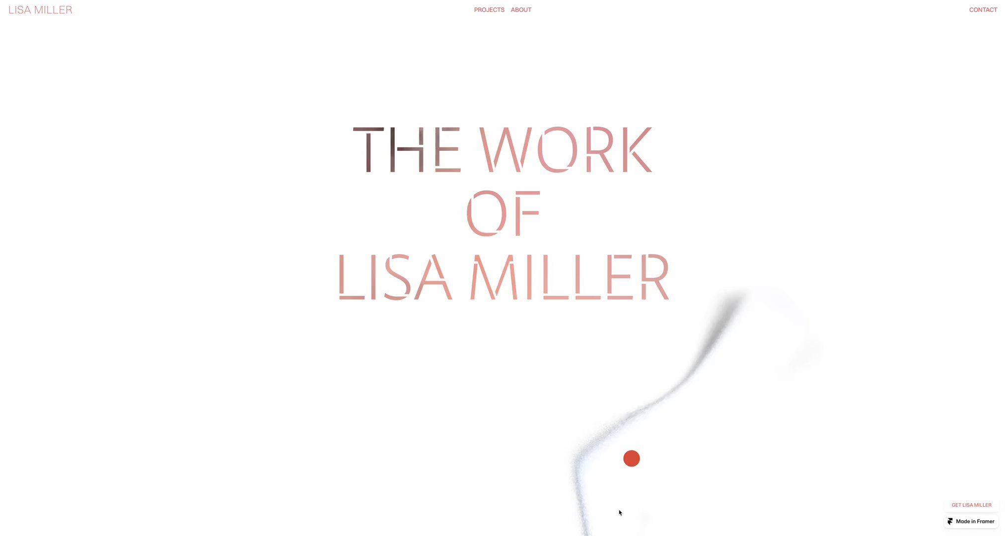 Lisa Miller — Free Portfolio Website Template by Ishango Studio — Free Portfolio Template for Framer by Ishango Studio preview