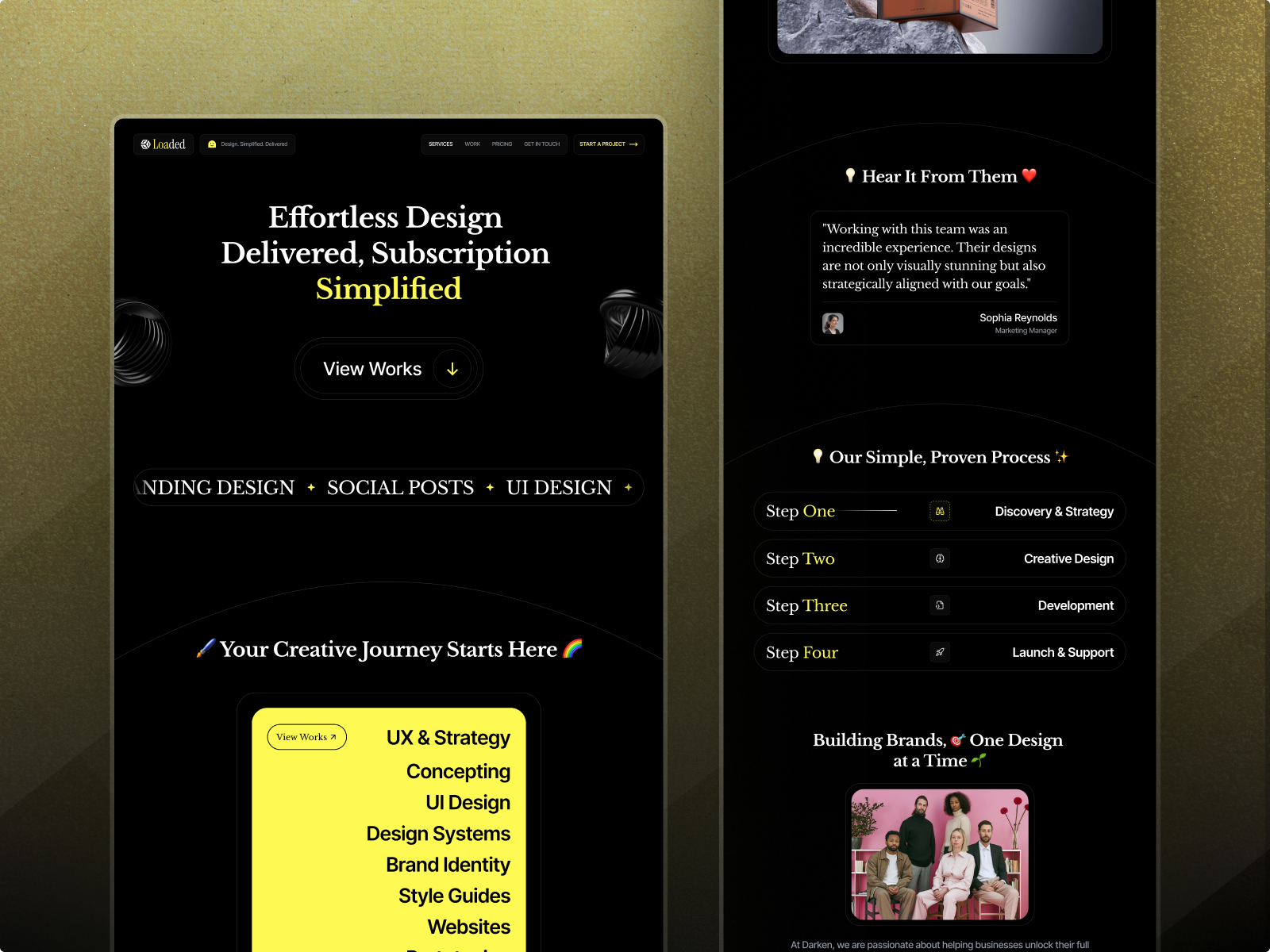 Loaded — Free Creative Agency & Portfolio Framer Template preview