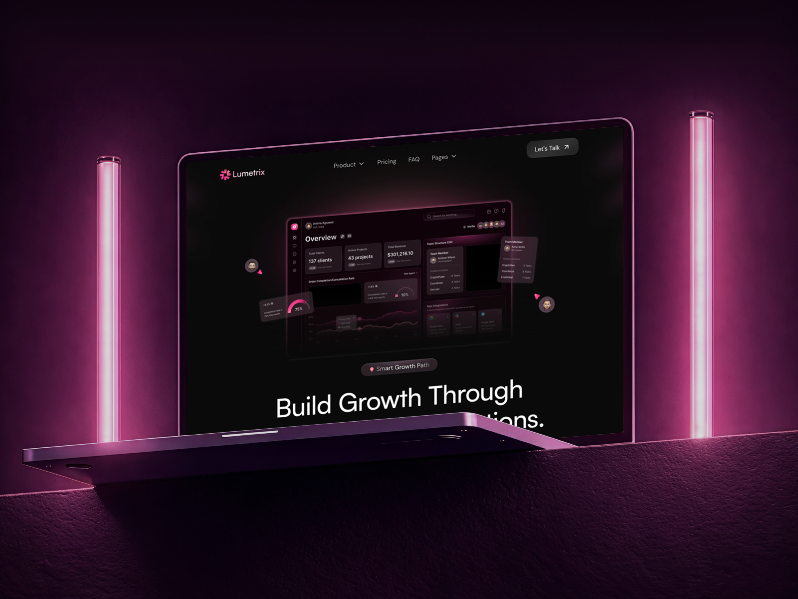 Lumetrix — Free SaaS Framer Template preview