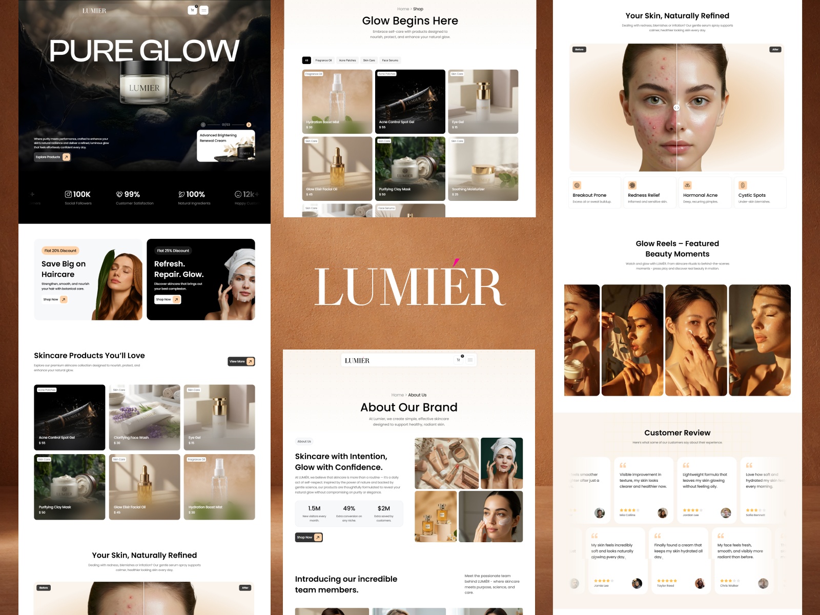 Lumier — Free Modern Ecommerce Framer Template preview