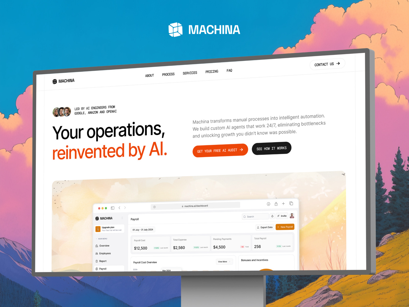 Machina – Free AI Automation Agency Framer Website Template preview