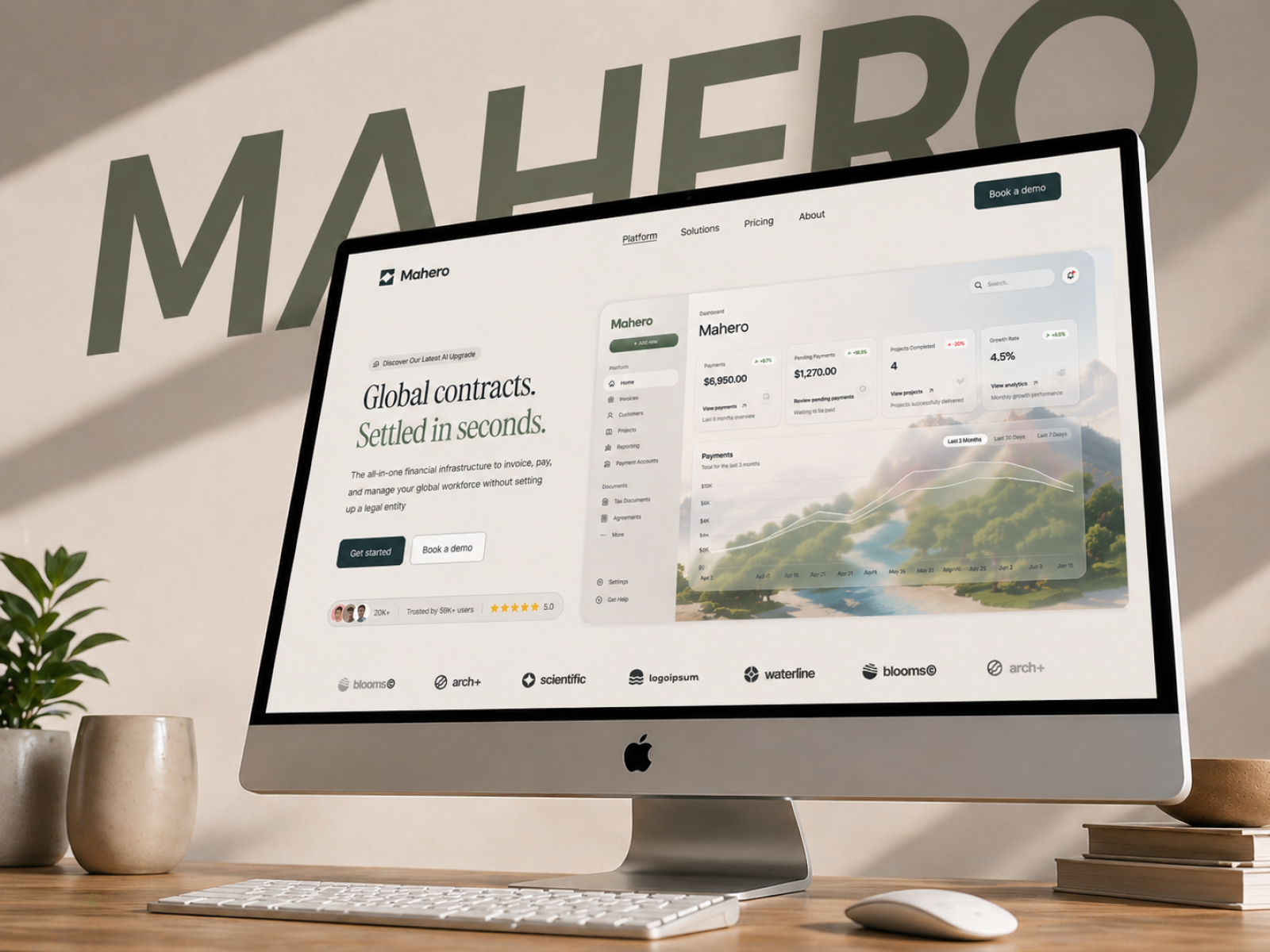 Mahero — Free FinTech Marketing Framer Template preview