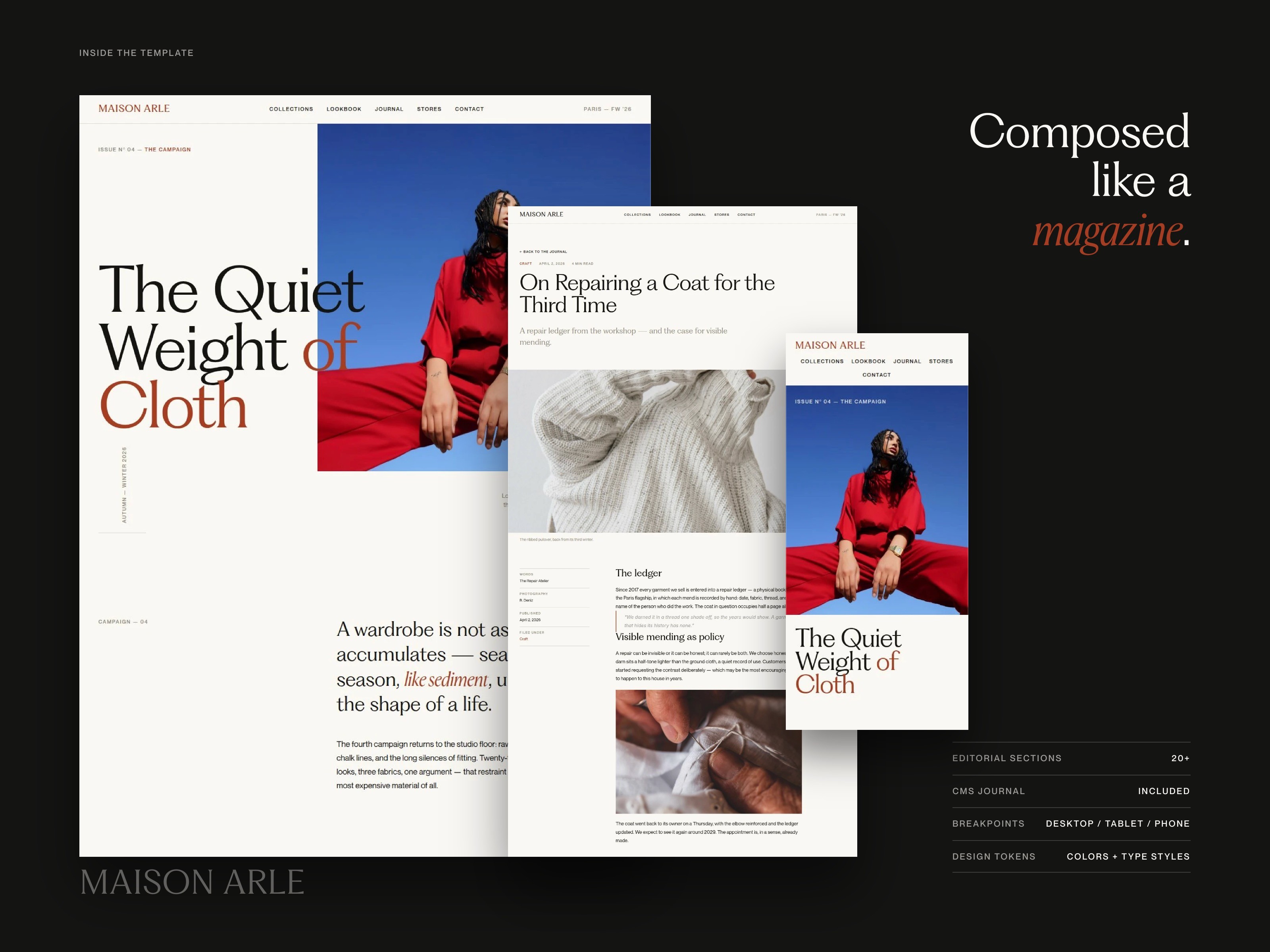 Maison Arle: Free Portfolio Website Template by Gizem Onan — Free Portfolio Framer Template preview