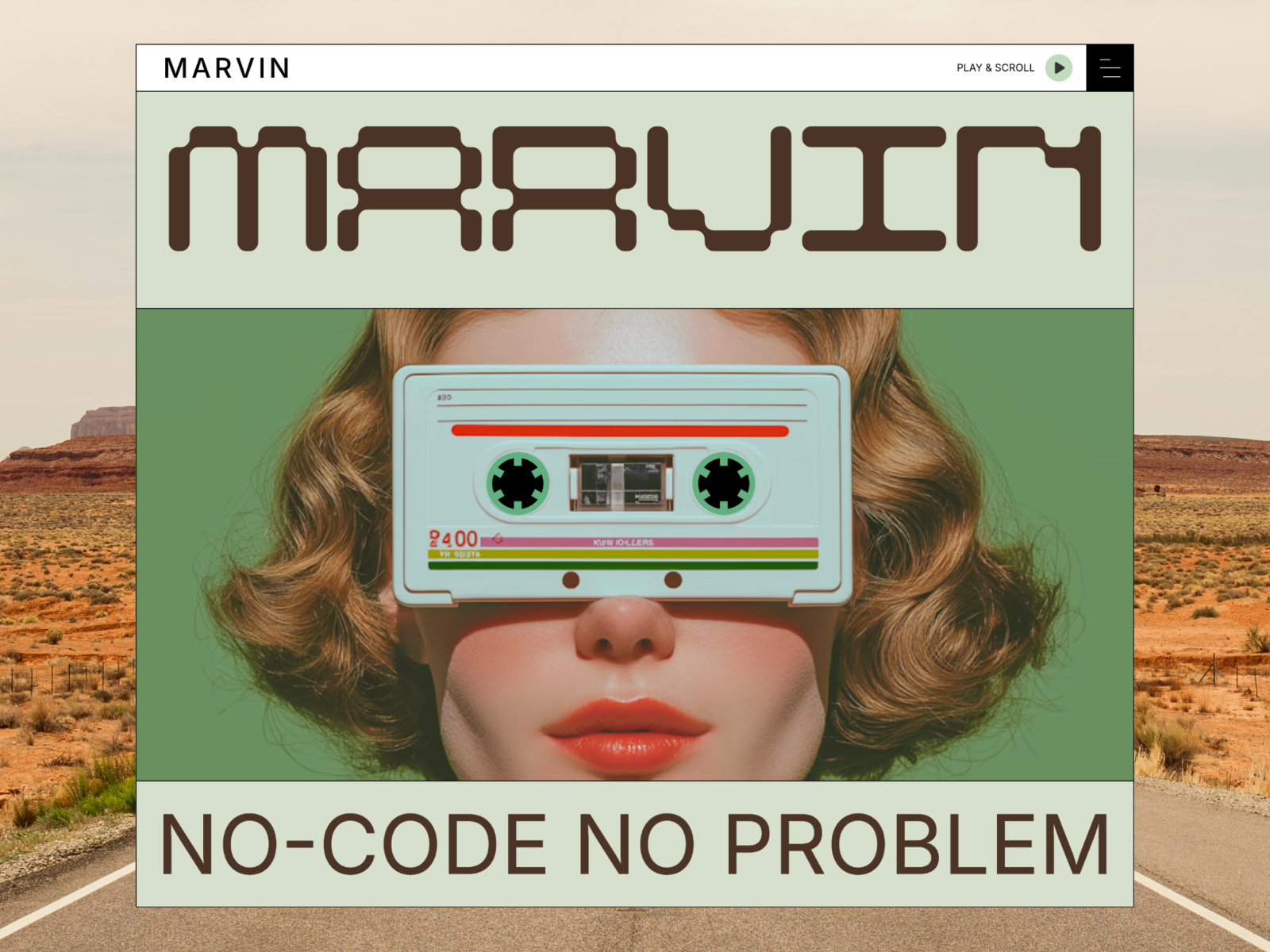 Marvin — Free Retro Studio Framer Template preview