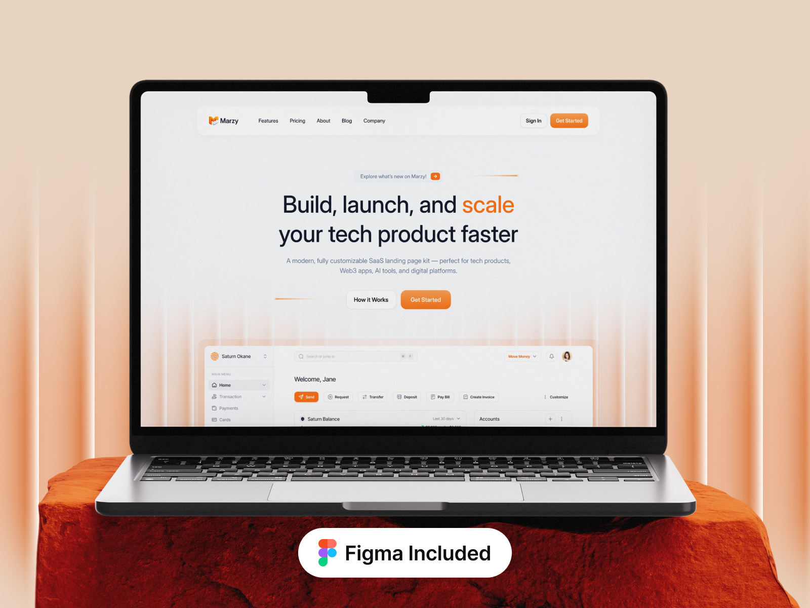 Marzy — Free SaaS Framer Template preview