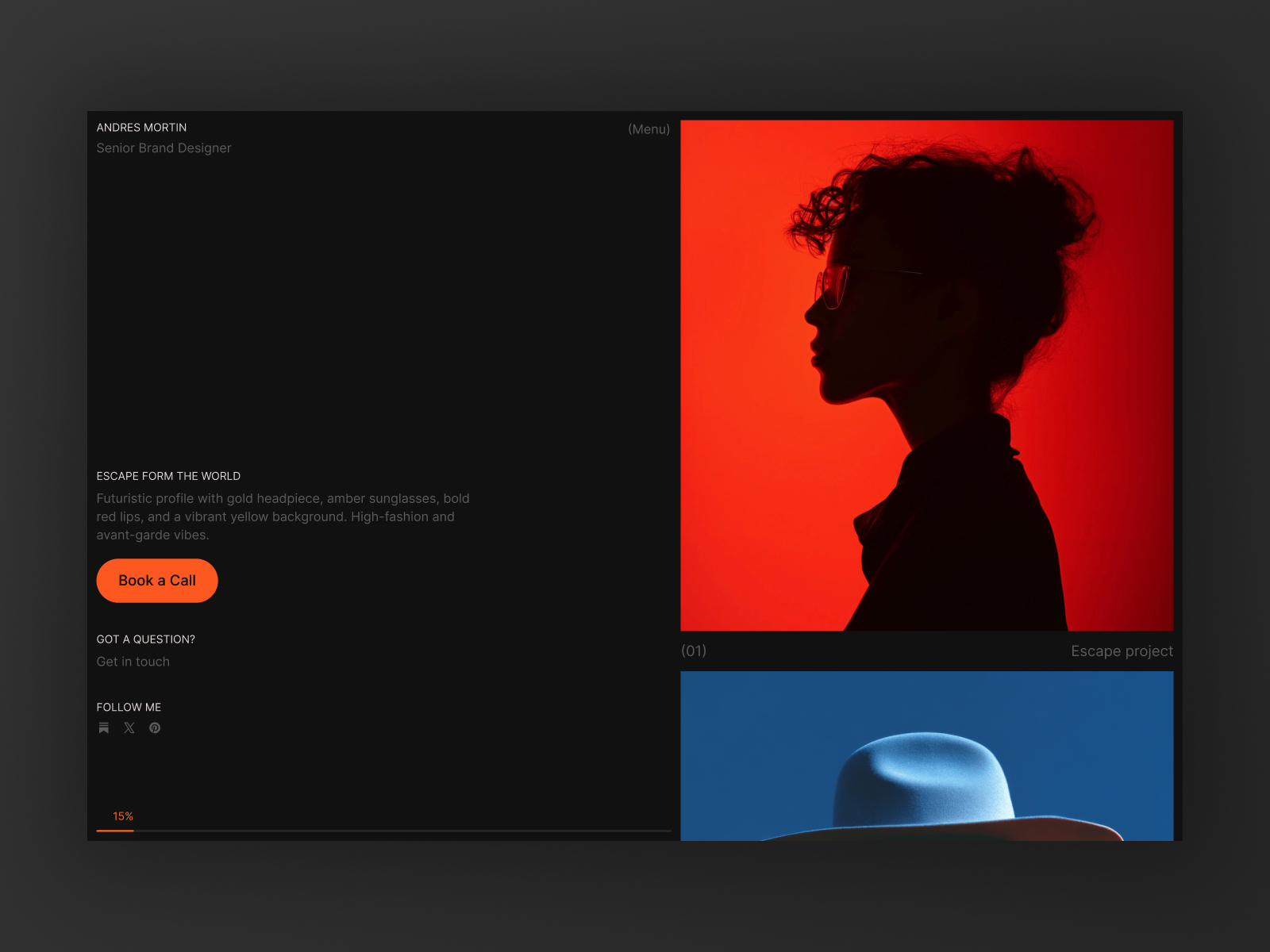 Matte — Free Designer Portfolio Framer Template preview