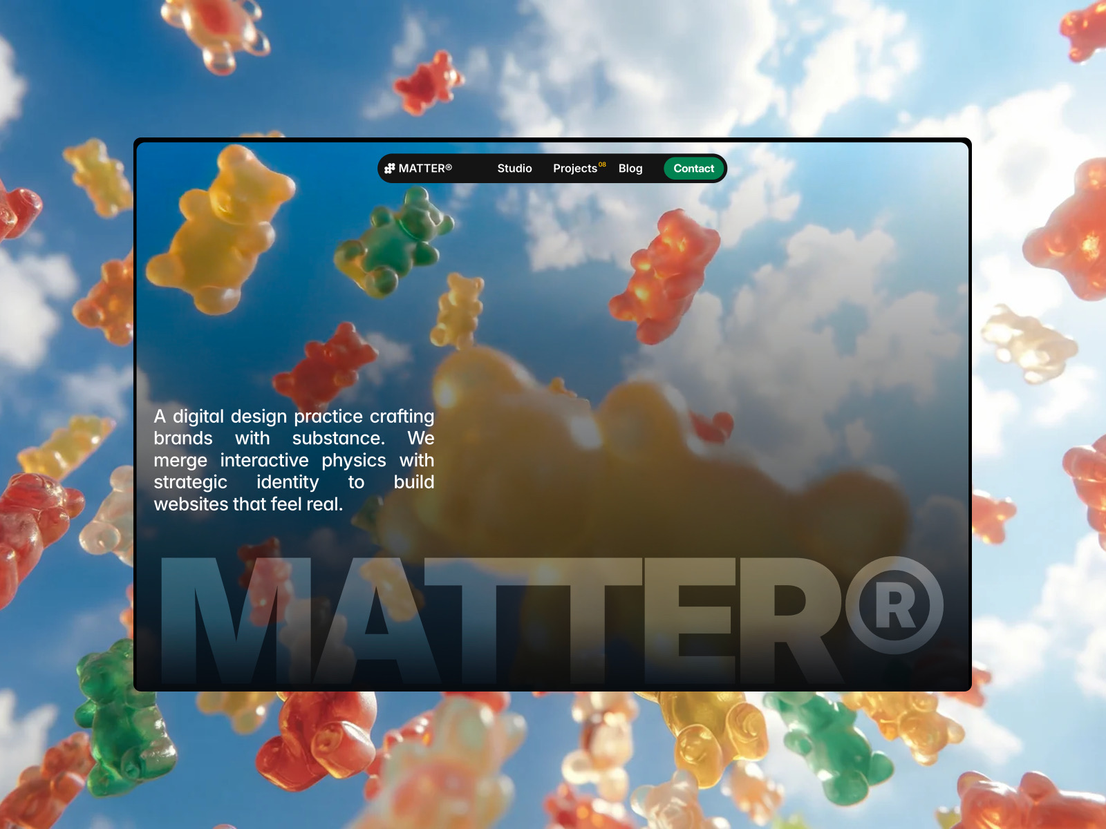 MATTTER – Free Creative Studio & Design Agency Framer Template preview