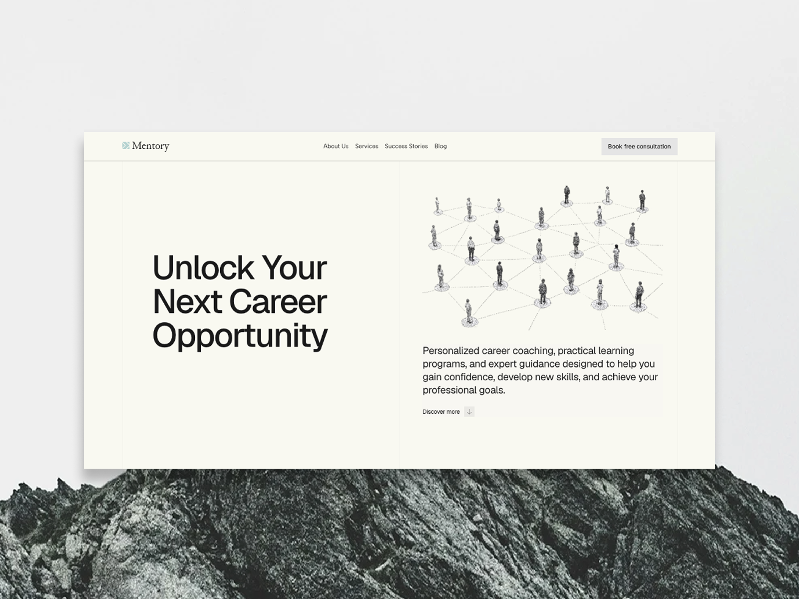 Mentory — Free Portfolio Template for Framer preview