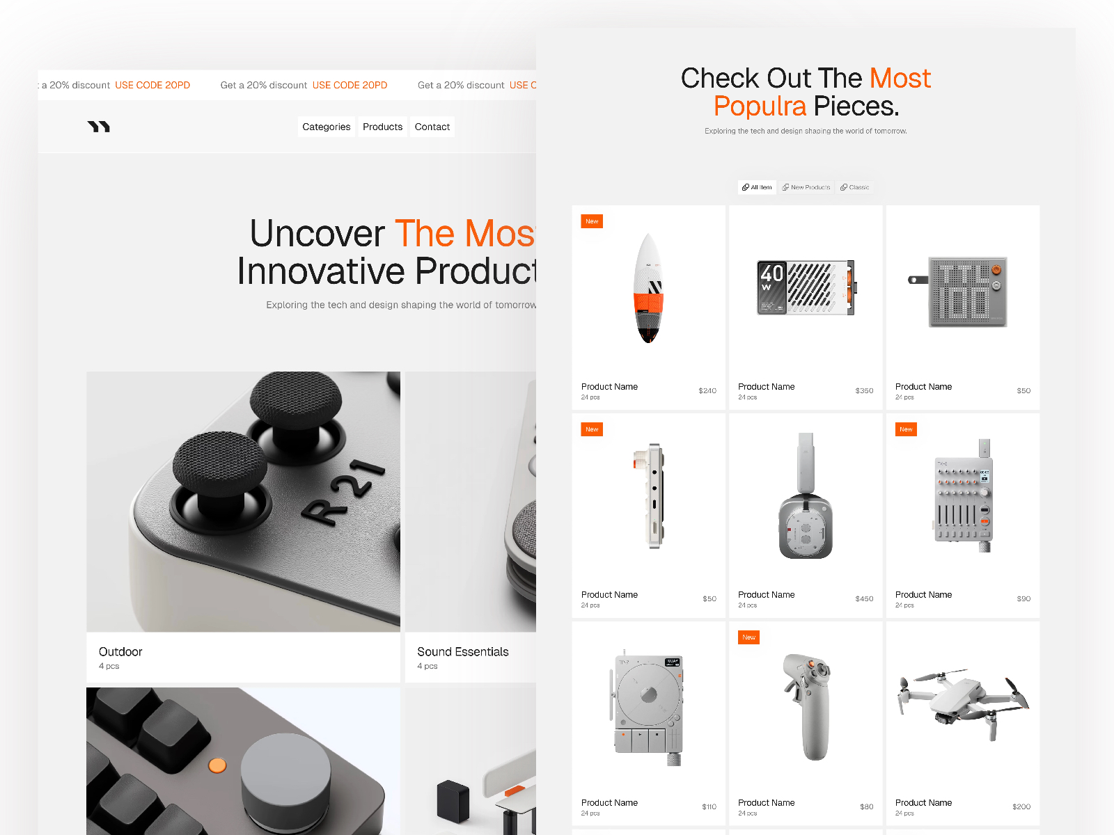 Mercer Store — Free Blog Website Template by David Reyes — Free Ecommerce Template for Framer by David Reyes preview