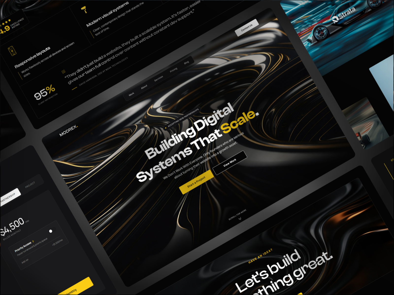 Modrex — Free Studio Agency Framer Template preview