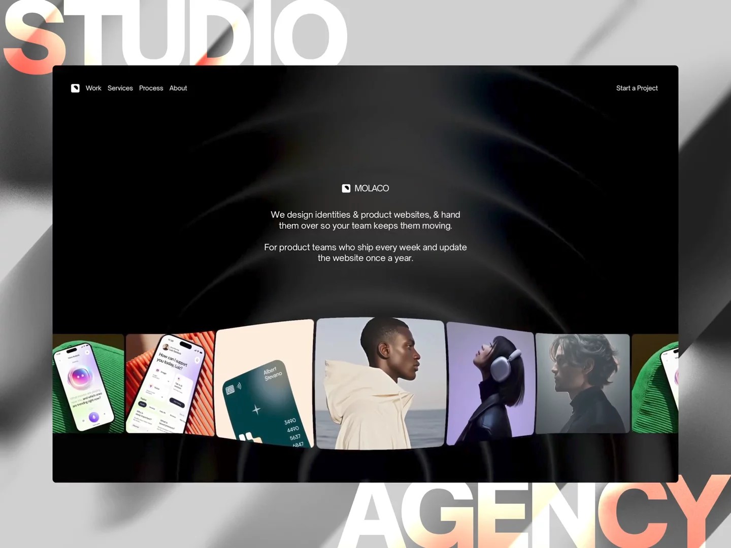 Molaco: Free Portfolio Website Template by madebrux — Free Portfolio Framer Template preview