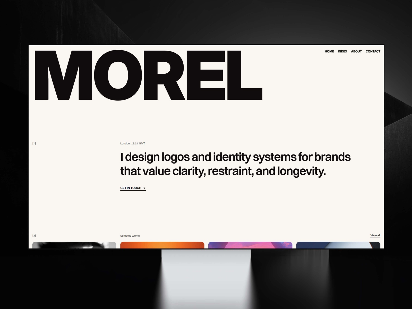Morel — Free Brand Designer Portfolio Framer Template preview