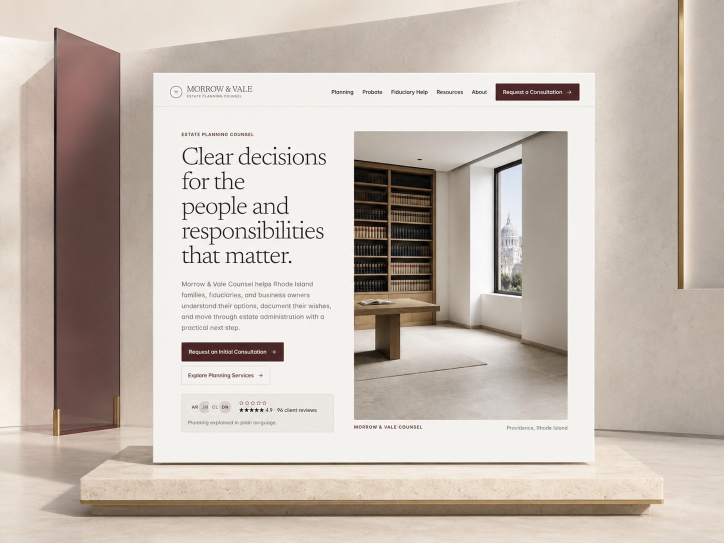MORROW &amp; VALE: Free Business Blog Website Template by baptiste.fort — Free Real Estate Framer Template preview