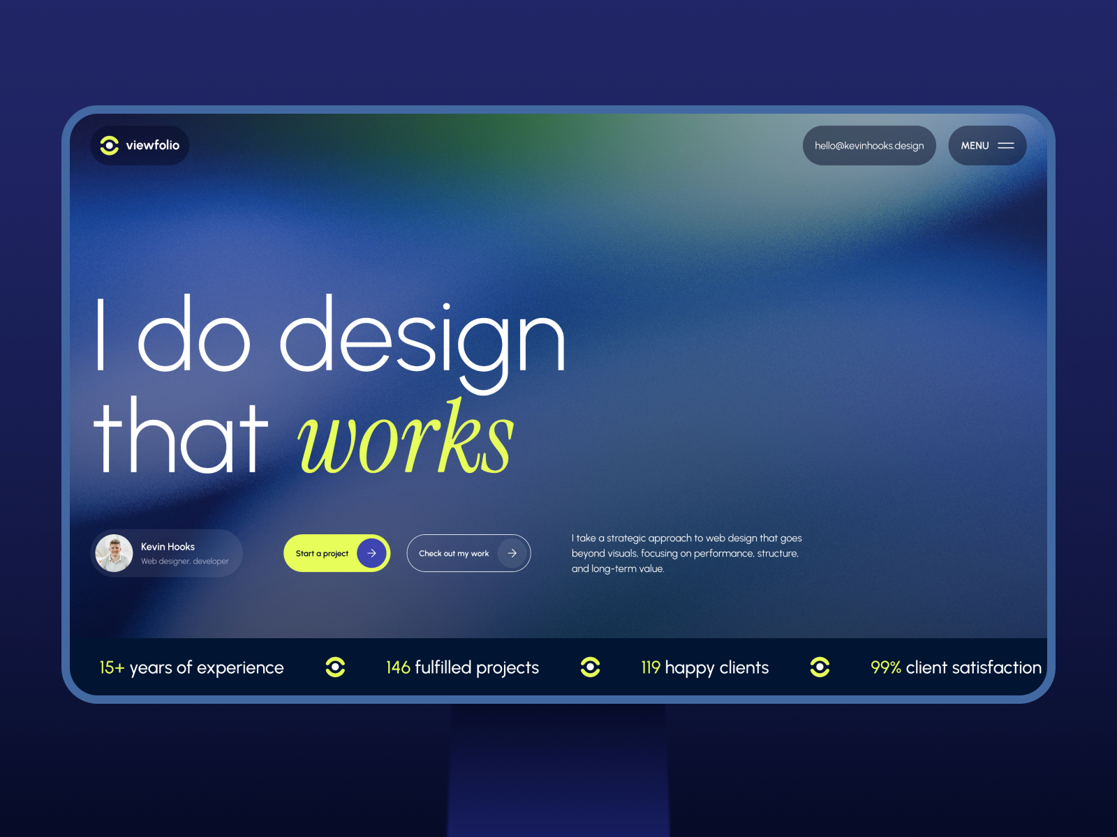 My Folio — Free Portfolio Website Template by Otieno G — Free Portfolio Template for Framer by Otieno G preview