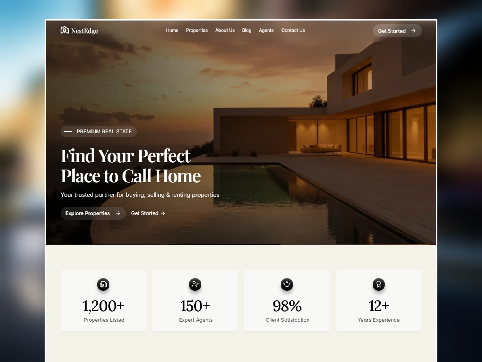 NestEdge — Free Real Estate Framer Template preview