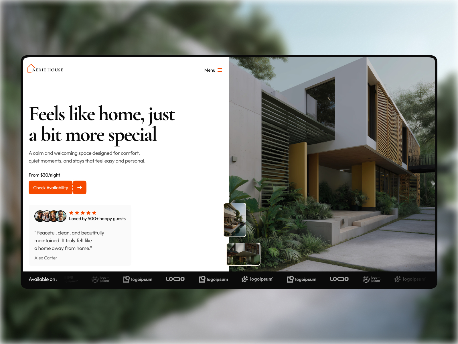 Nestly Apart: Free Marketing Website Template by rizkydwi hidayat — Free Landing Page Framer Template preview