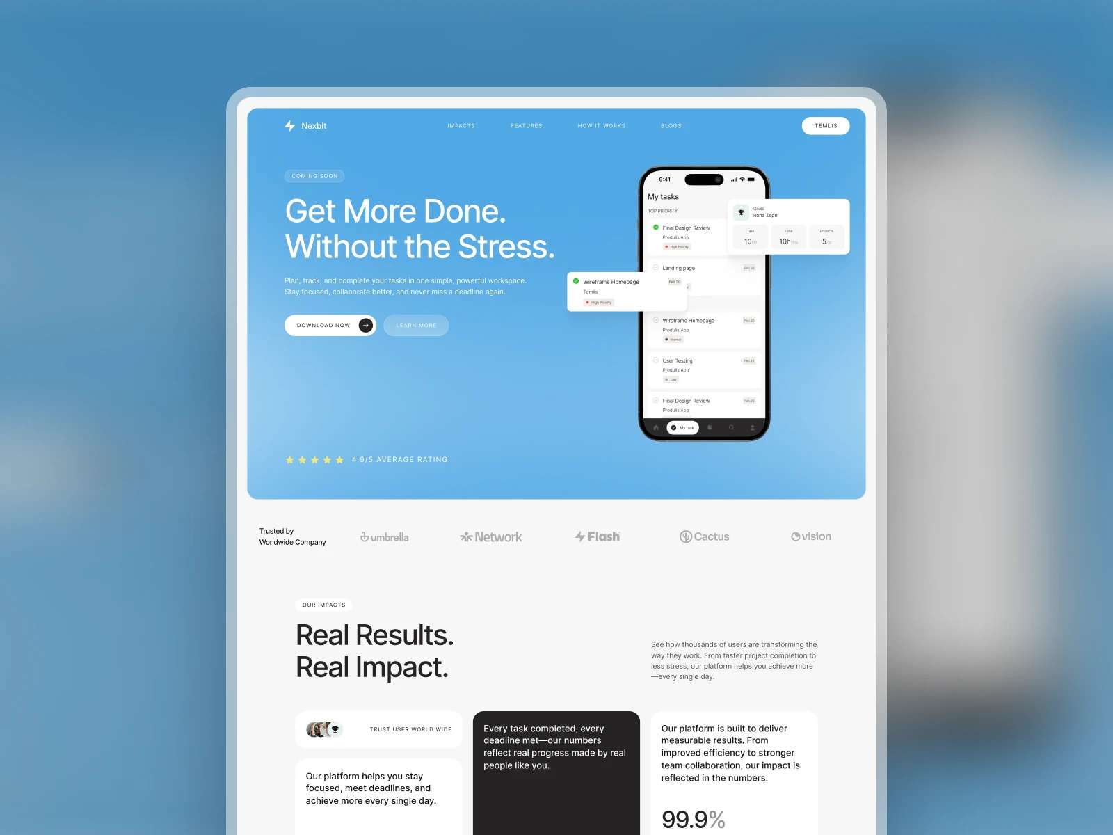 Nexbet — Free Startup Framer Template preview