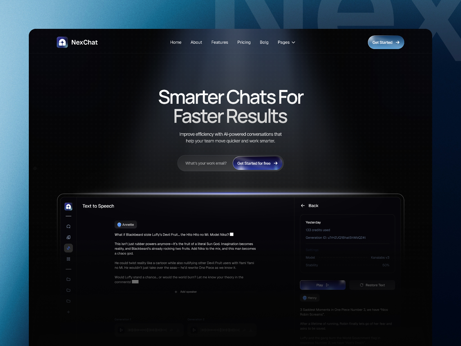 Nexchat — Free HR Framer Template preview