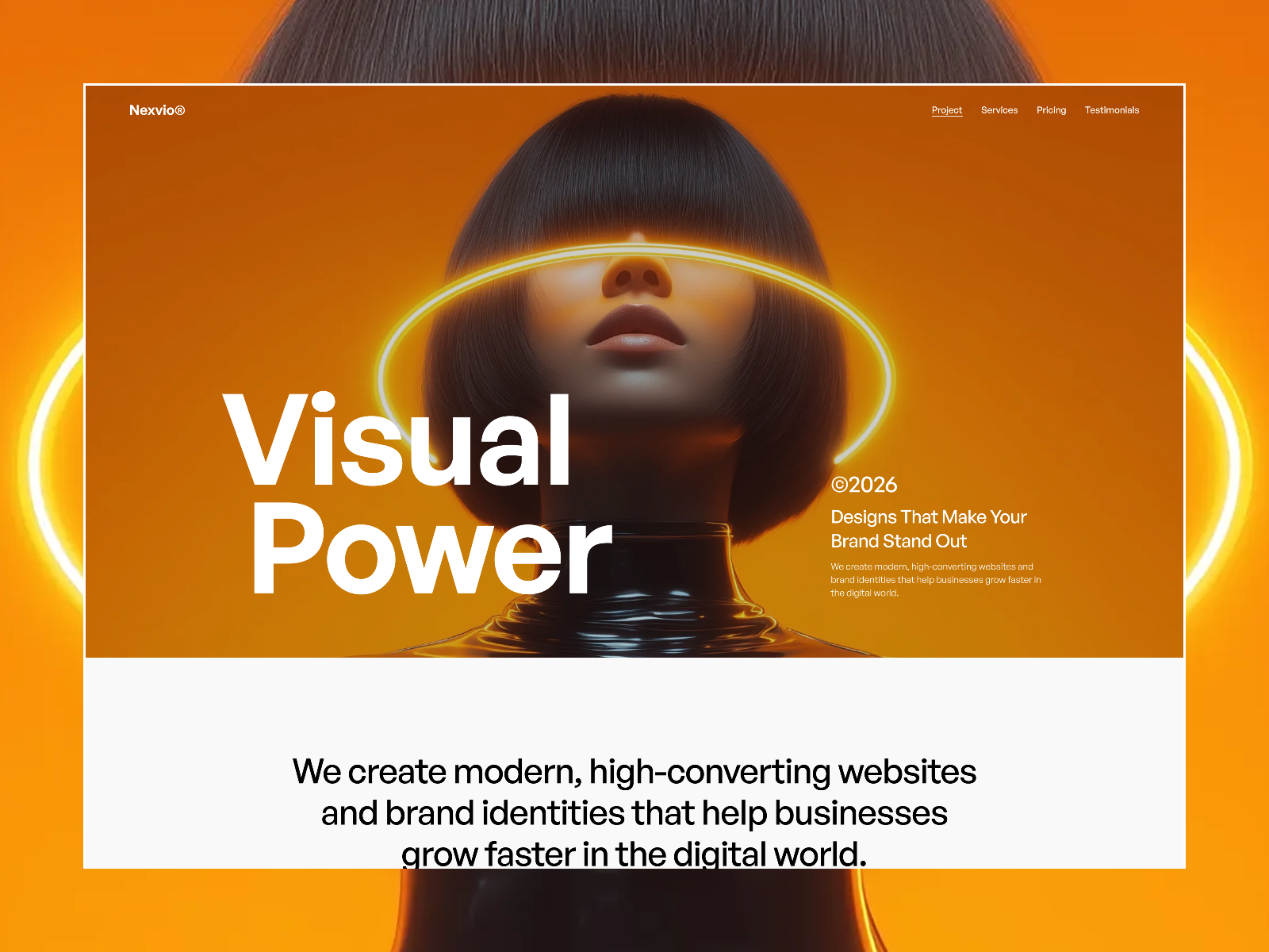 Nexvio — Free Creative Portfolio Framer Template preview
