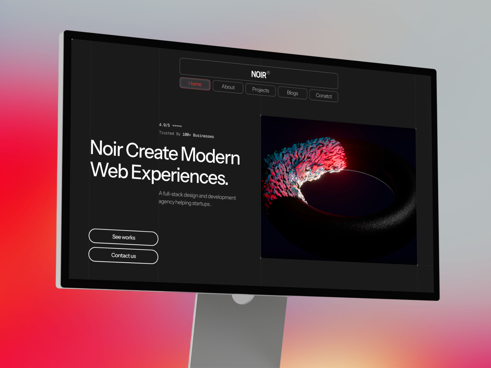 NiERO: Free Portfolio Website Template by Istiaq (EV Studio) — Free Portfolio Framer Template preview
