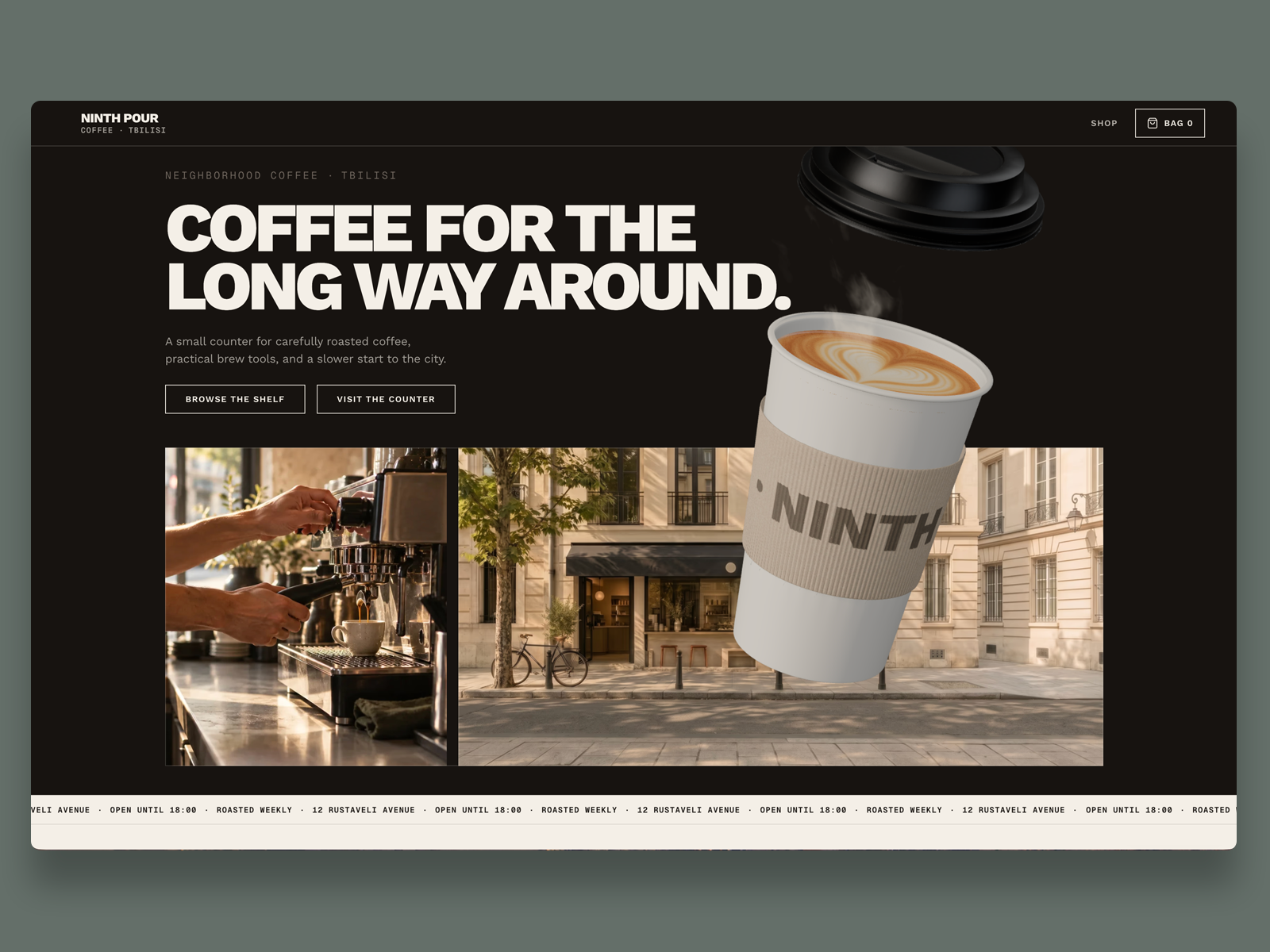 Ninth Nour — Free Food Template for Framer preview