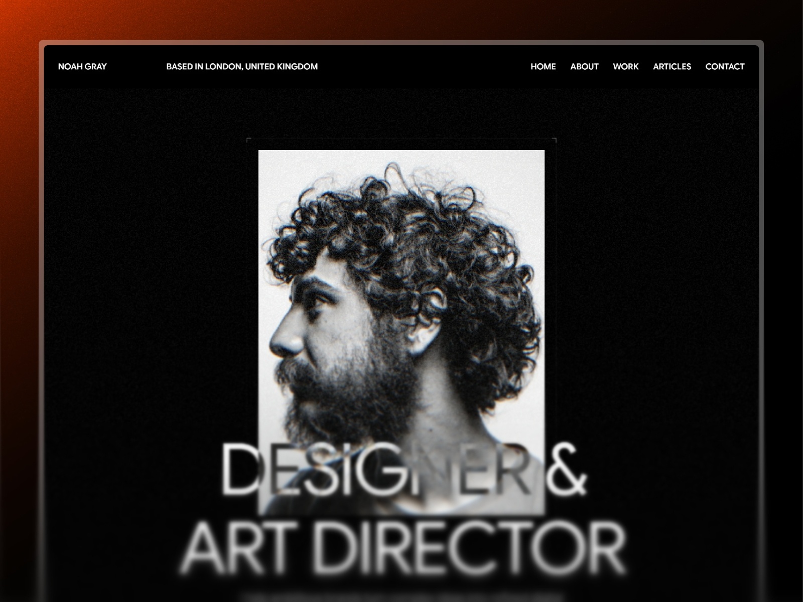 Noah Gray+ — Free Designer Portfolio Framer Template preview