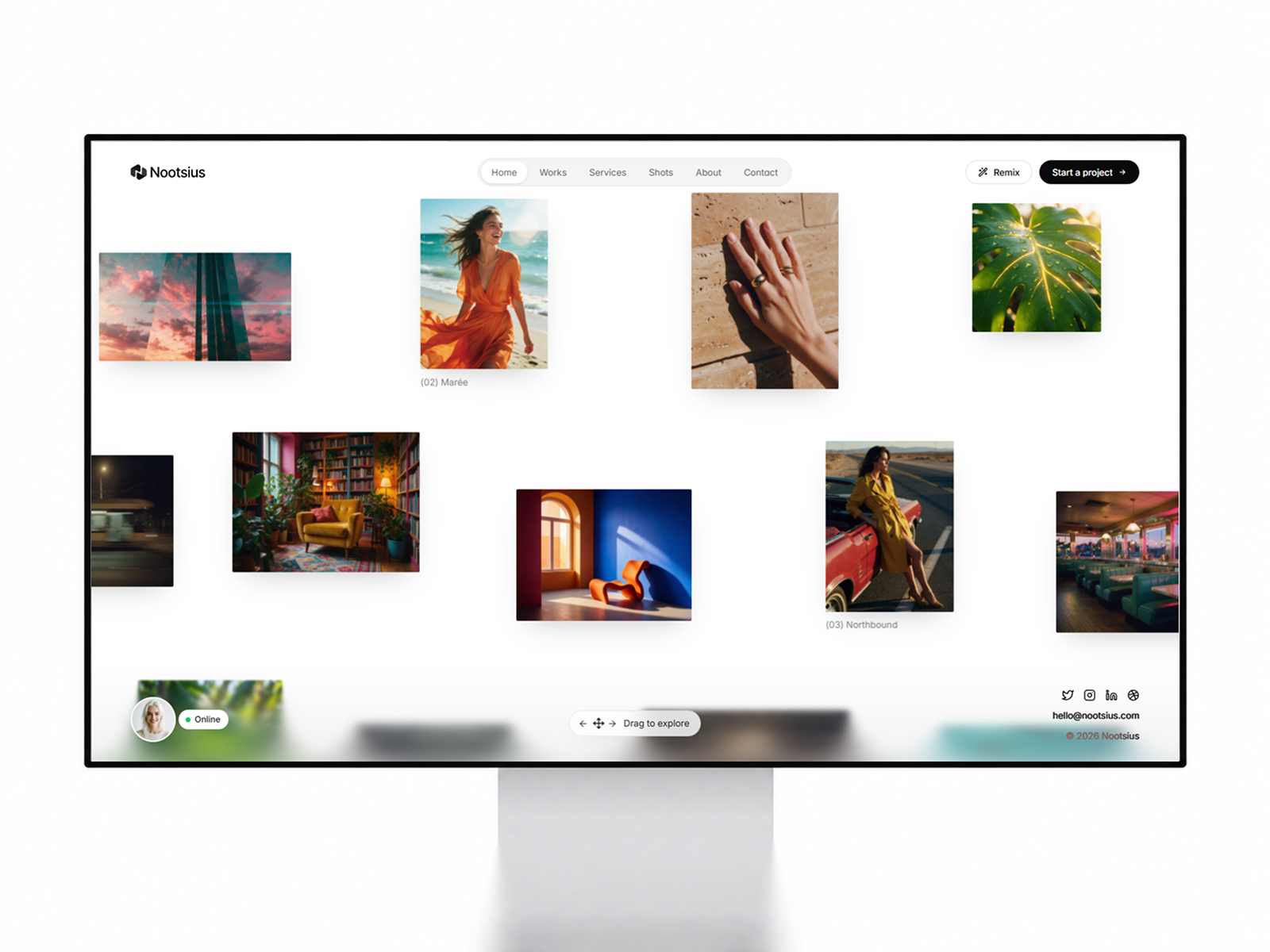 Nootsius — Free Portfolio Framer Template preview