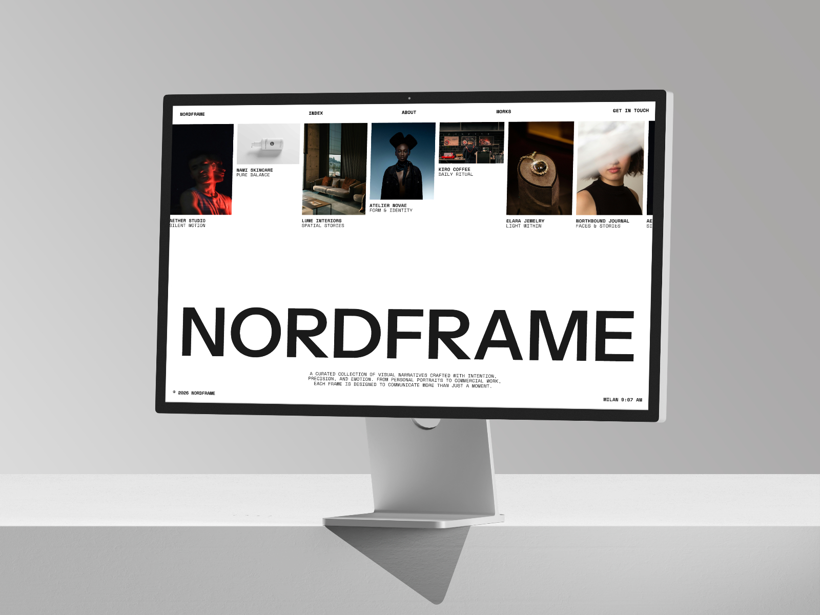 Nordframe — Free Creative Portfolio Framer Template preview