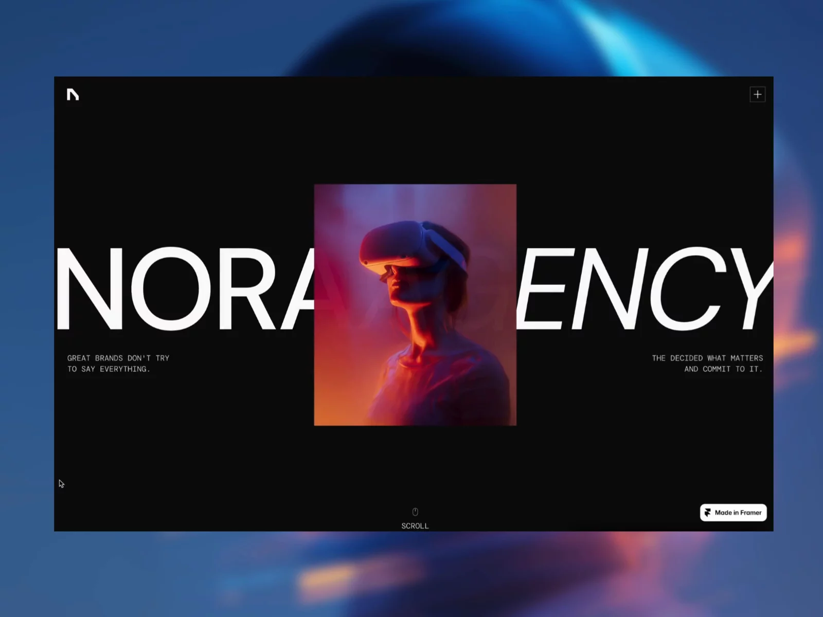 Norra — Free Portfolio Template for Framer preview
