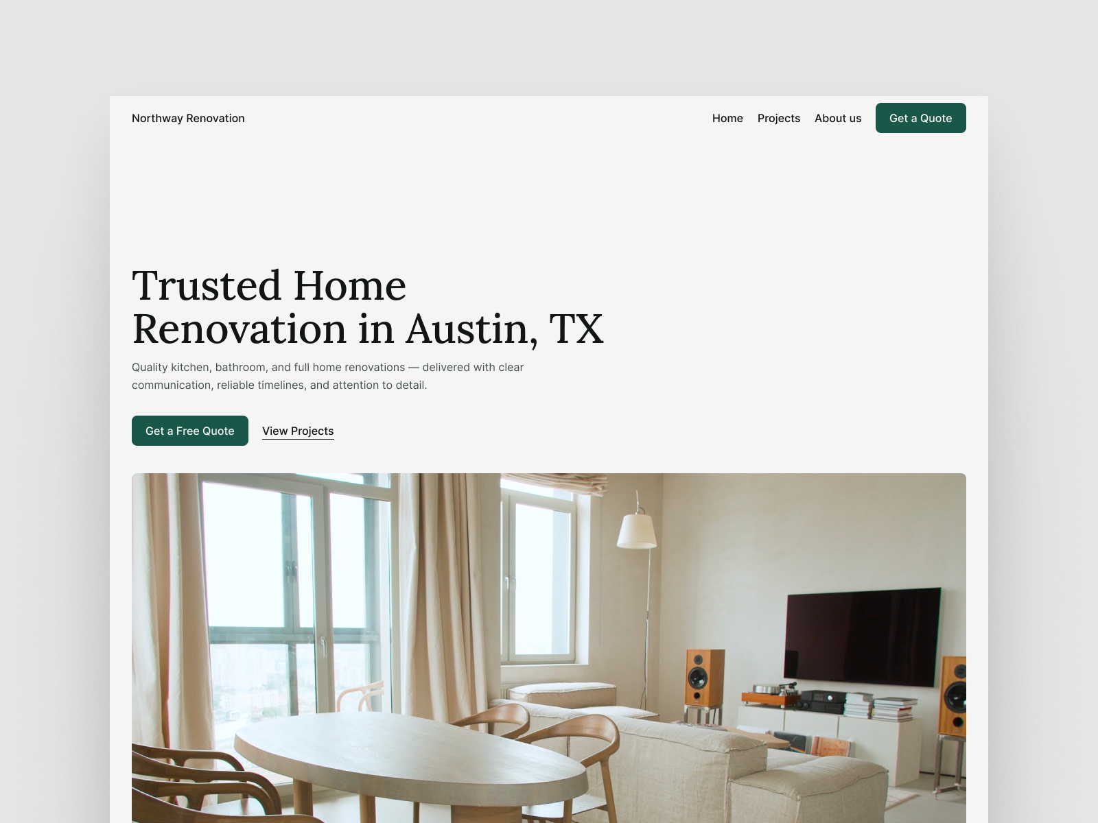 Northway — Free Local Service Framer Template preview