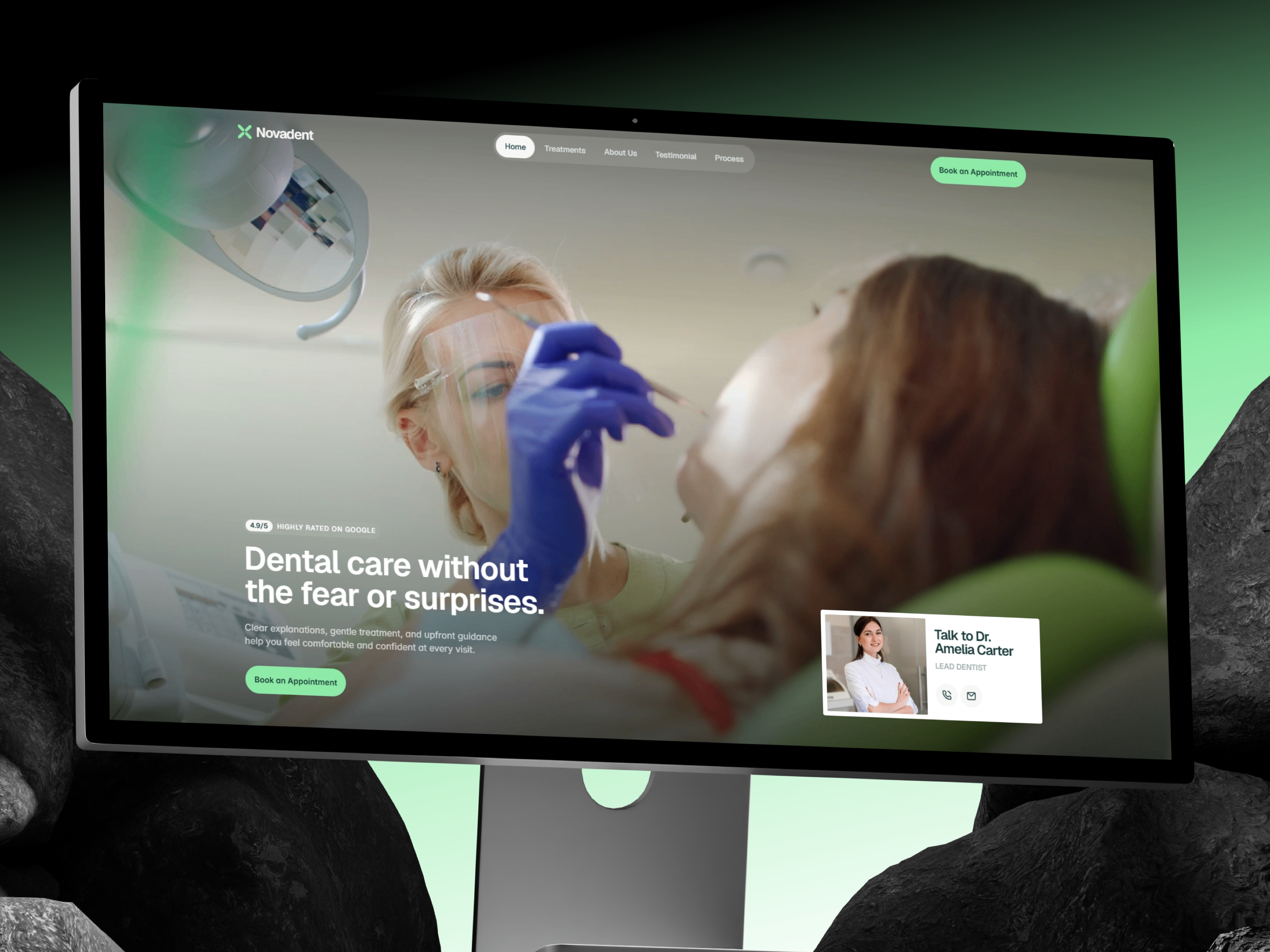 NovaDent — Free Dental Template for Framer preview
