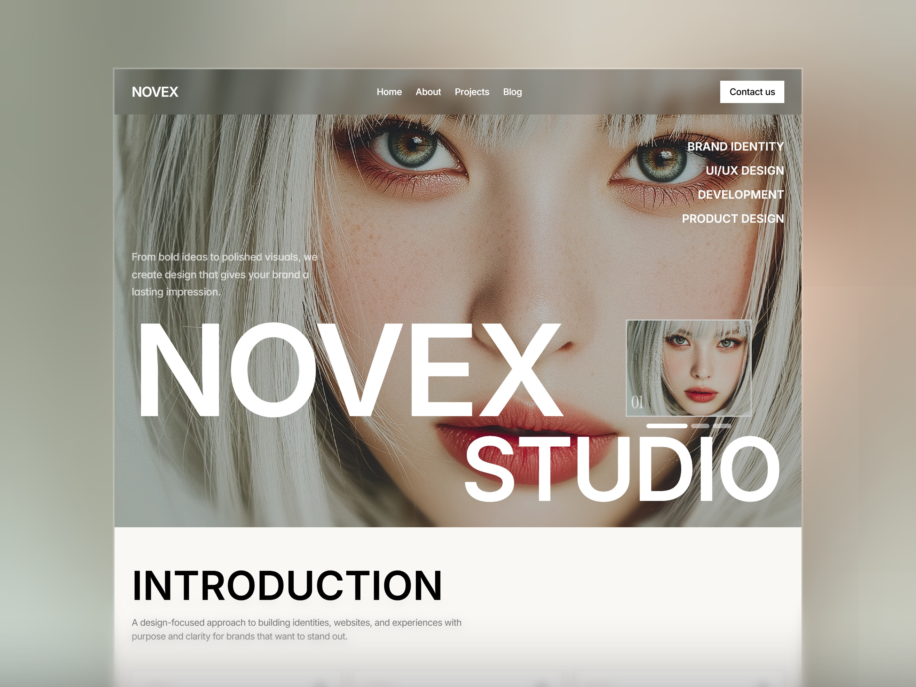 Novexstudio — Free Portfolio Framer Template preview