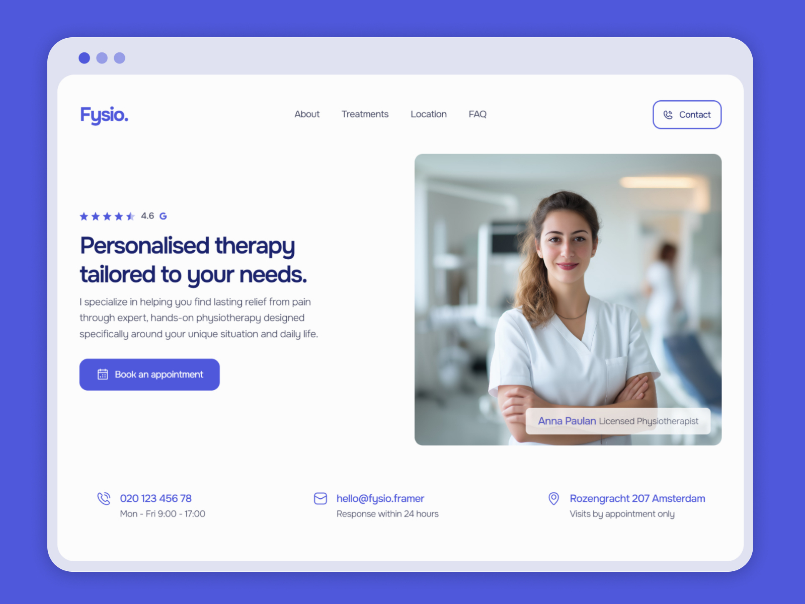 Ojas — Free Agency Template for Framer by Kimaya M preview