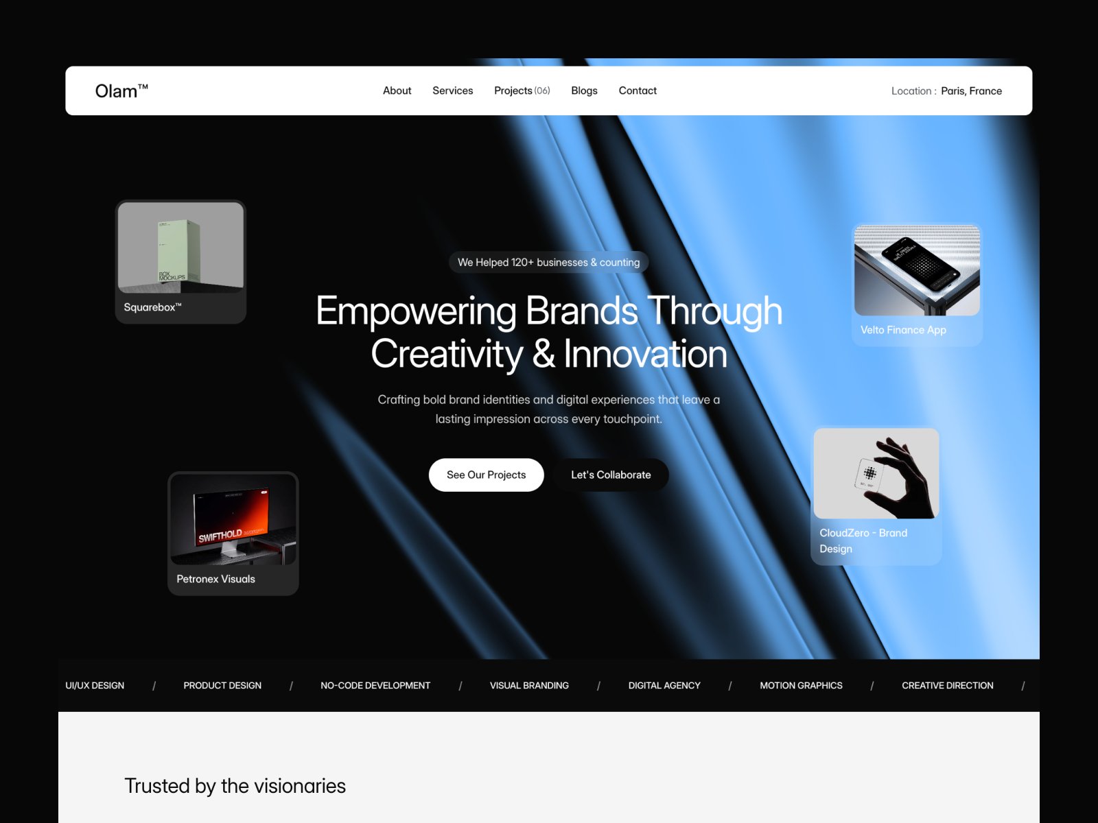 Olam — Free Portfolio Framer Template preview
