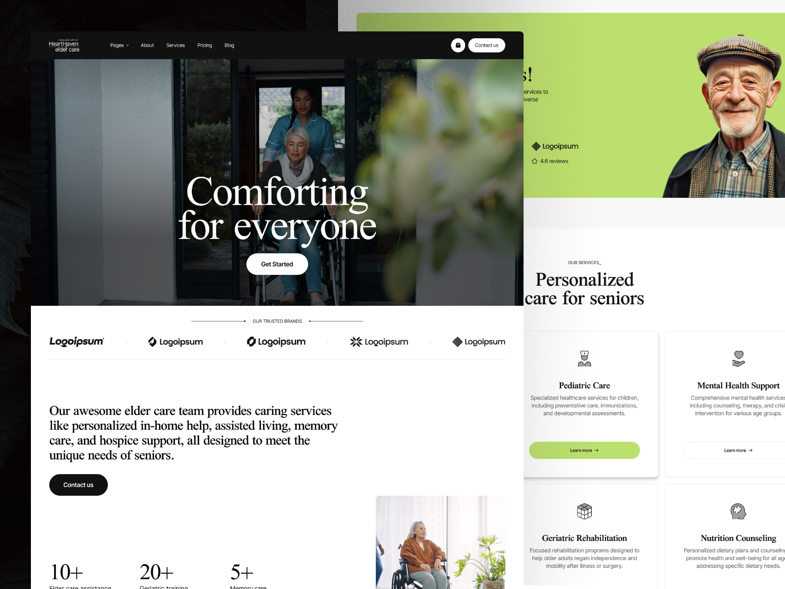 Oldage — Free Healthcare Framer Template preview