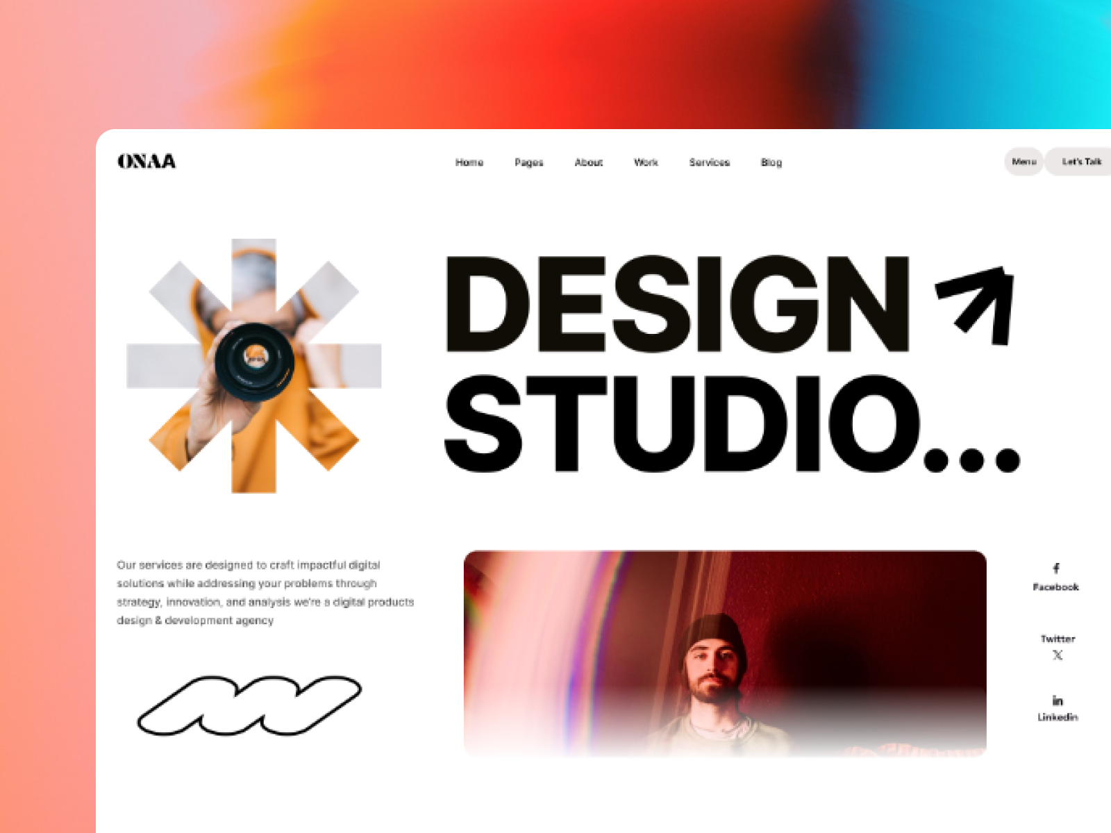 Onaa — Free Portfolio Template for Framer preview