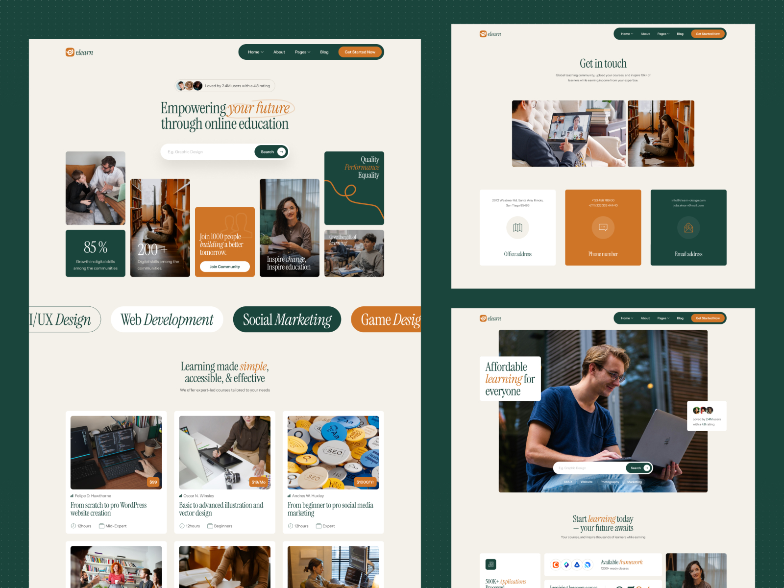 Openclass — Free Education Website Template by Mezario — Free Dental Template for Framer by Mezario preview
