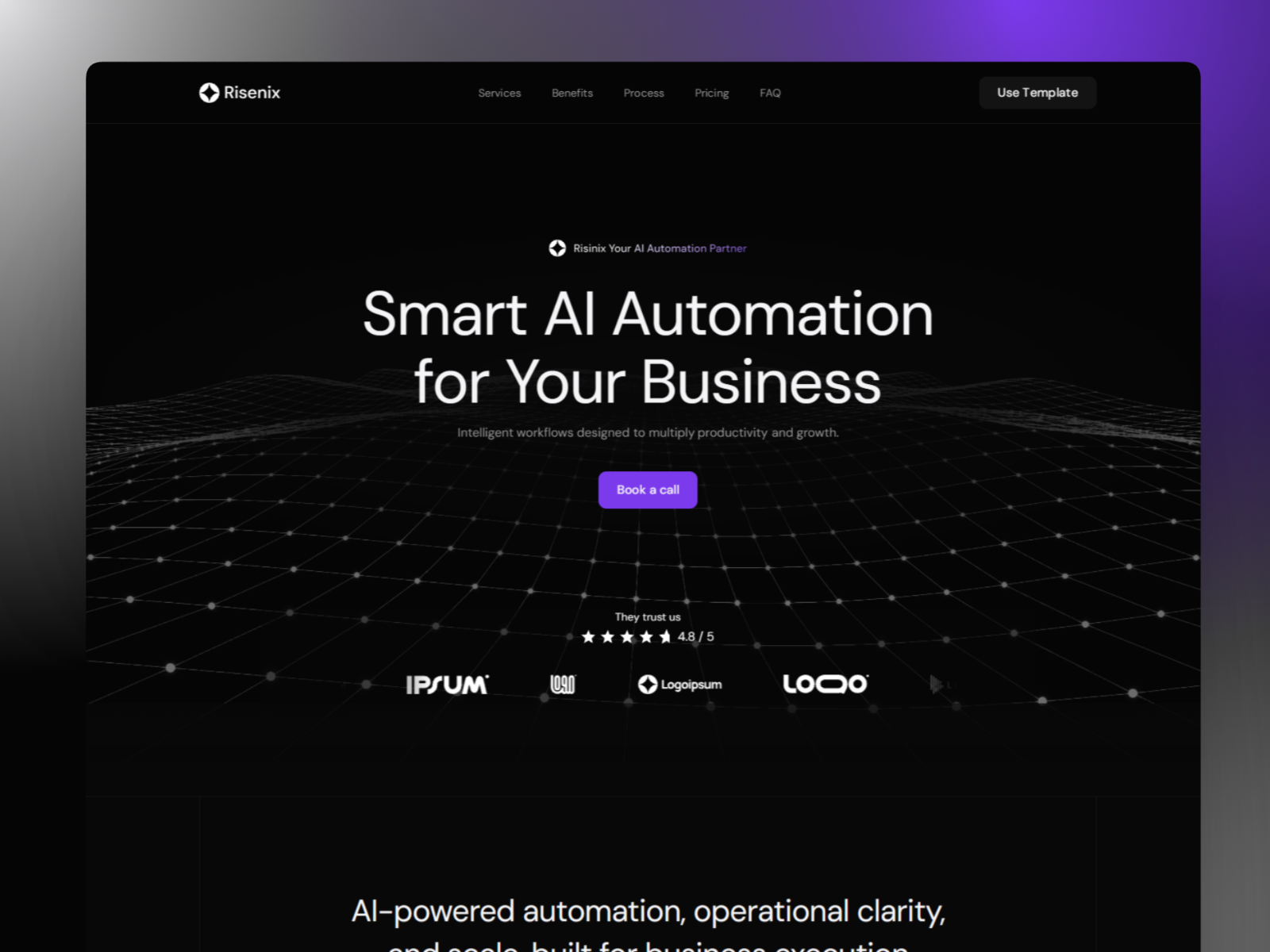 Oratiq — Free Agency Website Template by Oratiq — Free Agency Template for Framer by Oratiq preview