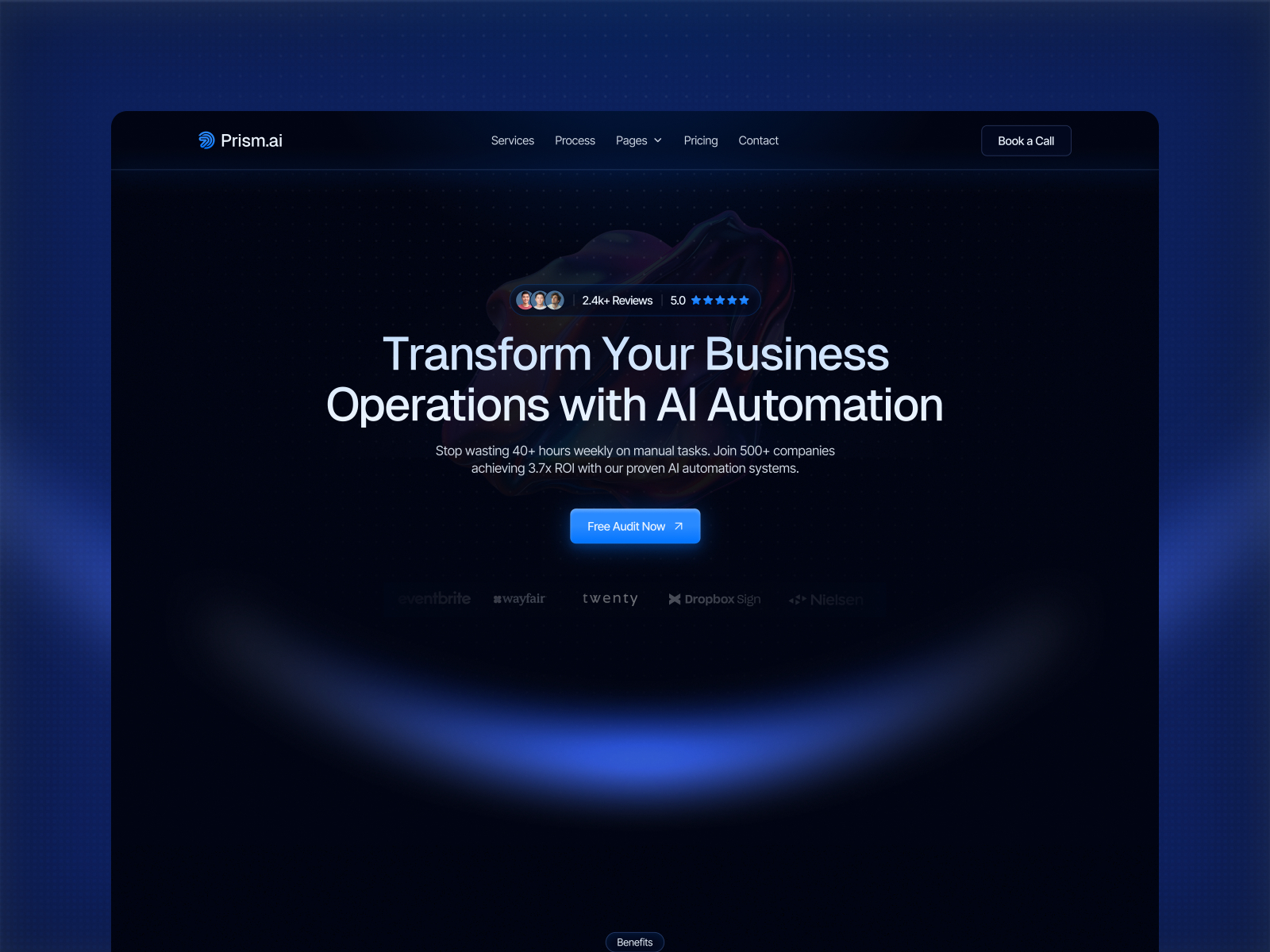 Orbital Website: Free AI Website Template by Gr8r Themes — Free SaaS Framer Template preview