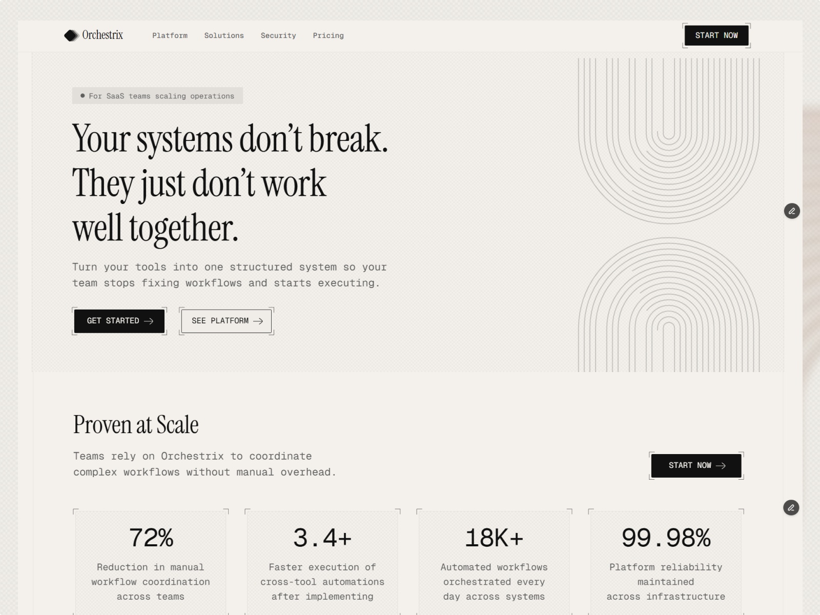 Orchestrix — Free SaaS Landing Framer Template preview
