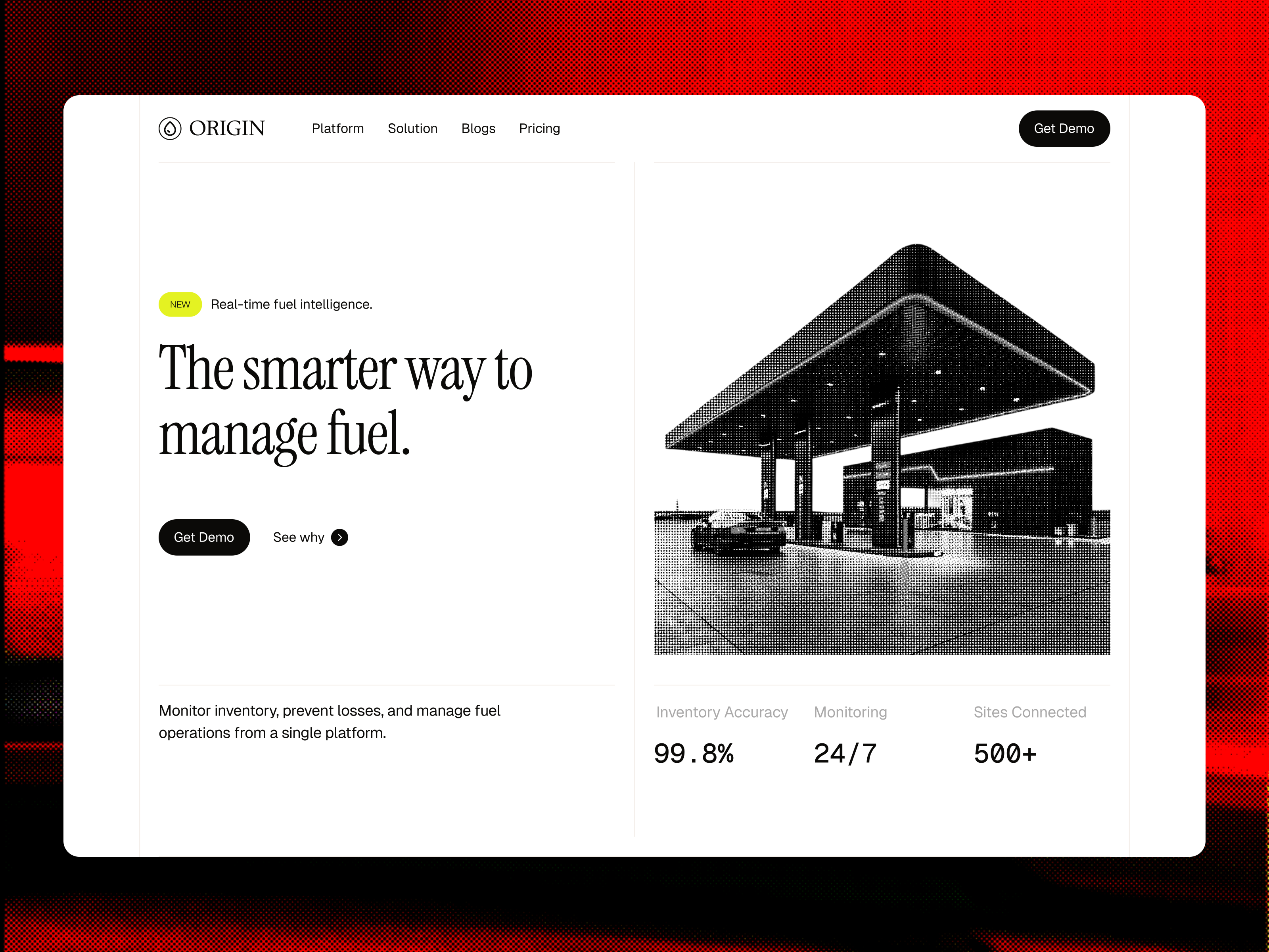 Orgin Fuel: Free SaaS Website Template by Praveen N — Free Architecture Framer Template preview