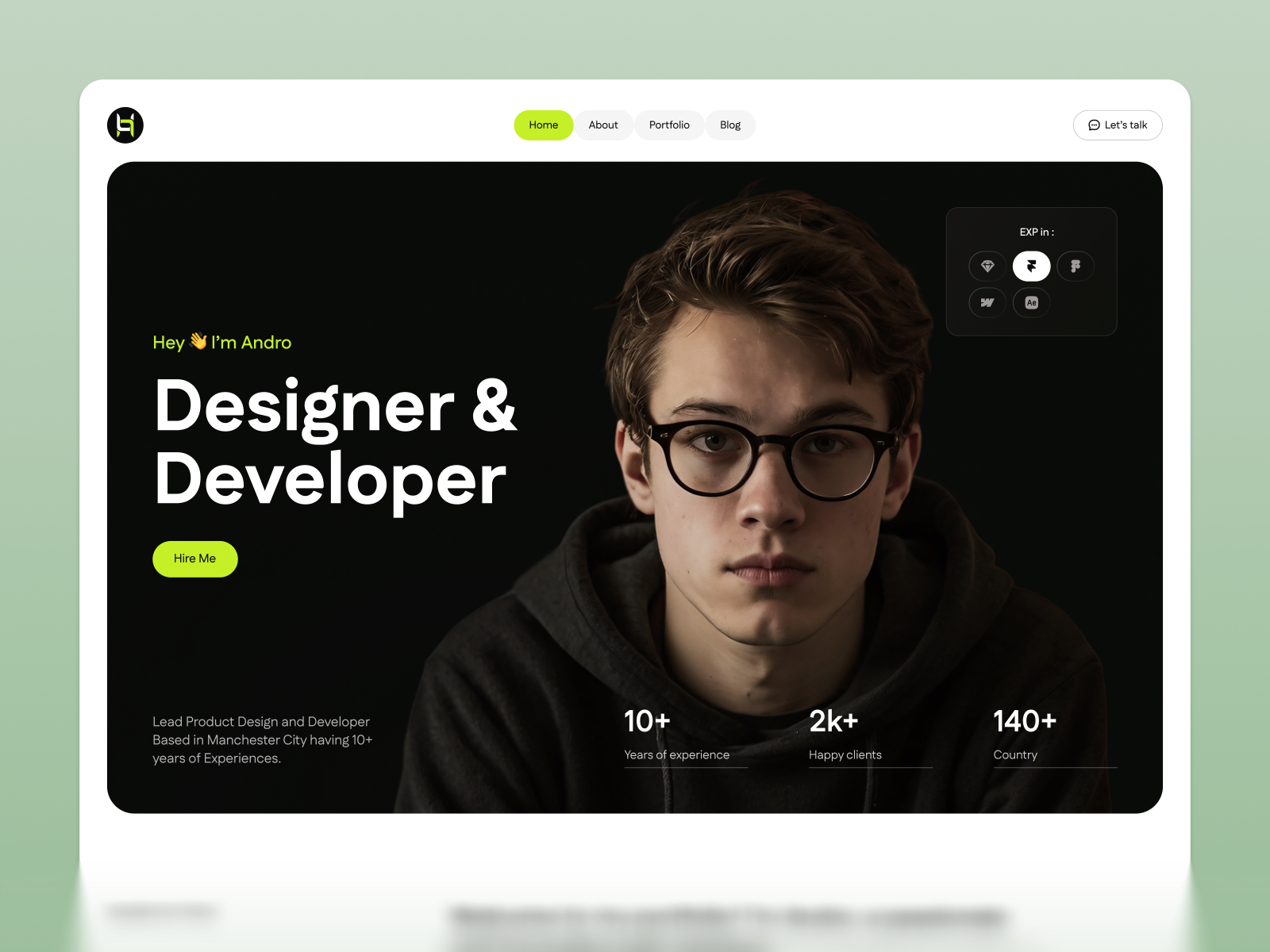 Outtake Studio: Free Portfolio Website Template by The Weekend Supply — Free Portfolio Framer Template preview