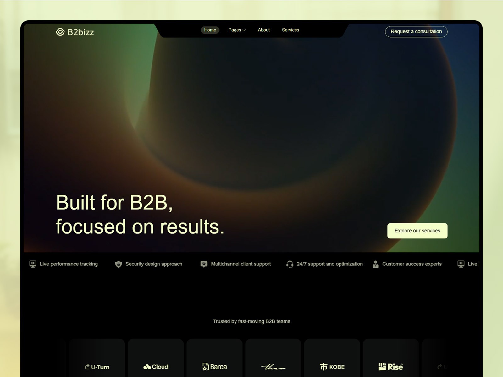 Overtake: Free Agency Website Template by Salim from Webestica — Free Agency Framer Template preview
