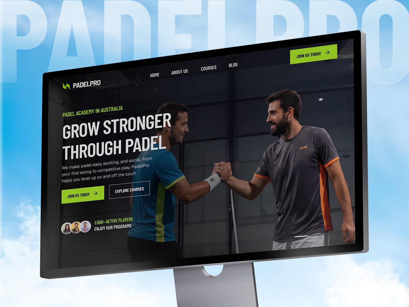 PadelPro — Free Education Framer Template preview