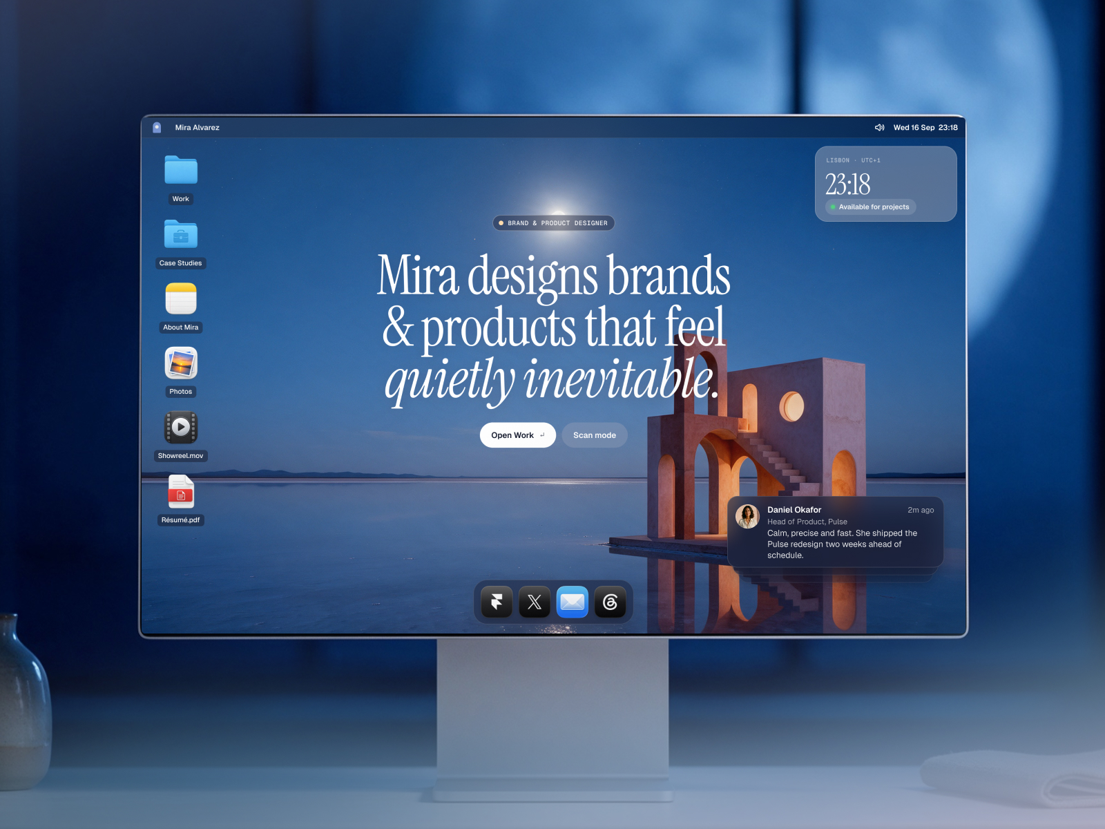 PalomarOS — Free Portfolio Framer Template preview