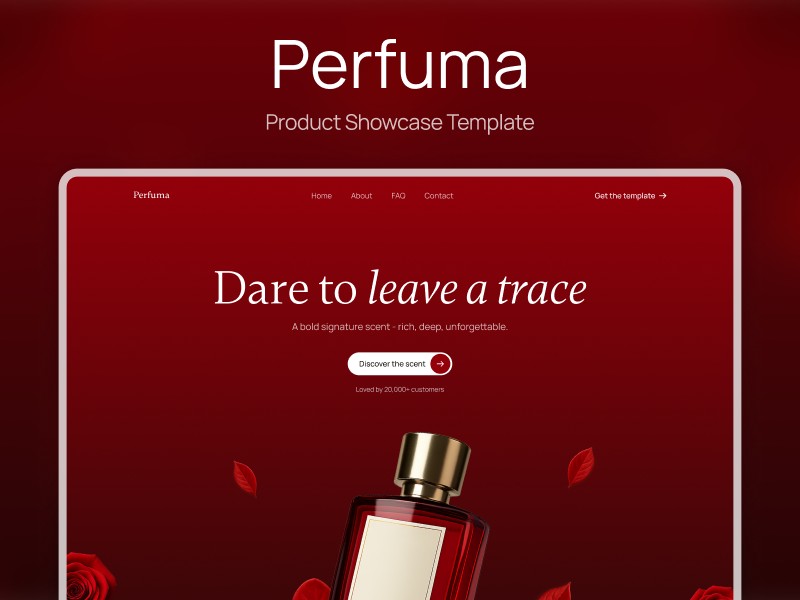 Perfuma Scents: Free Hair &amp; Beauty Website Template by Adam Sebesta — Free Landing Page Framer Template preview