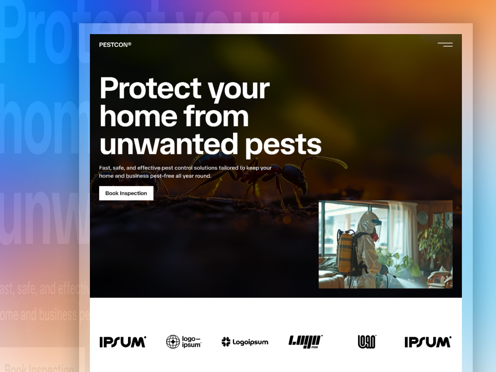 PestCon — Free Home Services Framer Template preview